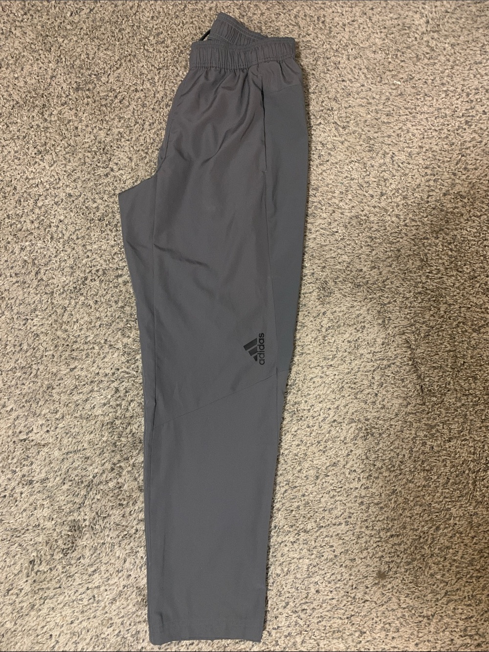 Men's ADIDAS Dark Gray Athletic Joggers Size: Large